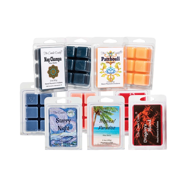“Free Spirit Bundle”  Combo Set Of Five Scented Wax Melt Cubes – Nag Champa, Patchouli, Starry Night, Tropical Paradise, Dragon’s Blood
