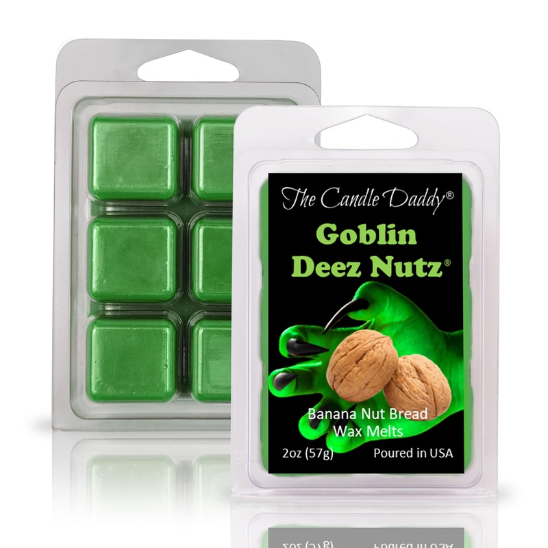 “Goblin” Deez Nutz – Banana Nut Bread Scented Halloween Wax Melt – 1 Pack – 2 Ounces – 6 Cubes 1 Pack of Wax Melts – $6.99