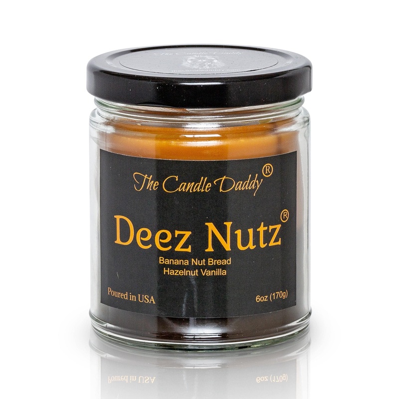 Deez Nutz- Black Label- Banana Nut Bread- Hazelnut Vanilla- The Candle Daddy- DOUBLE POUR JAR CANDLE