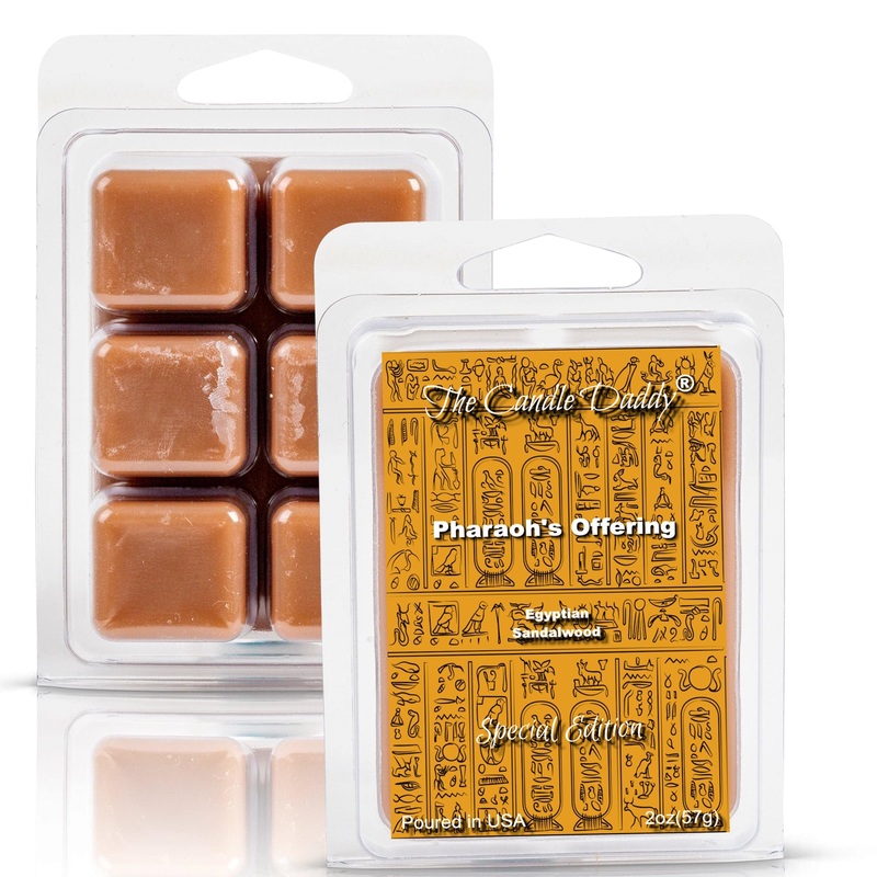 LIMITED – Pharaoh’s Offering – Egyptian Sandalwood Scented Wax Melt – 1 Pack – 2 Ounces – 6 Cubes – Free Gift