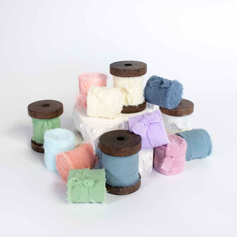Chiffon Ribbon White 3.8 cm