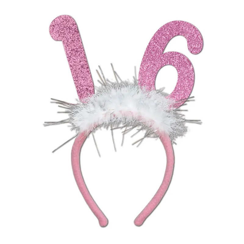 “16” Glittered Boppers With Marabou