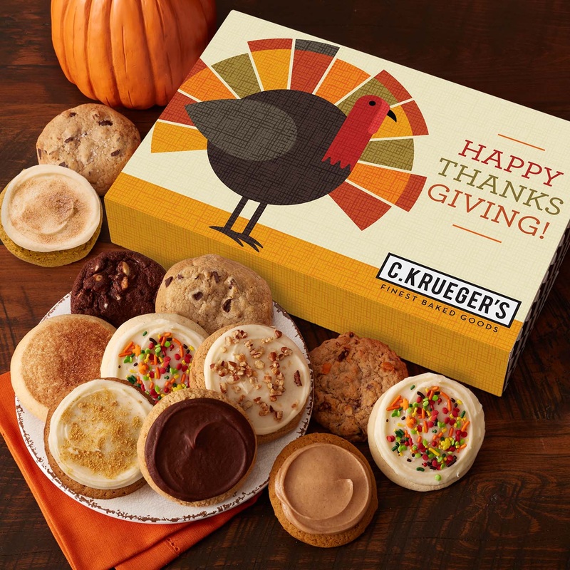 Thanksgiving Gift Boxes – Assorted Cookies 12 Cookies