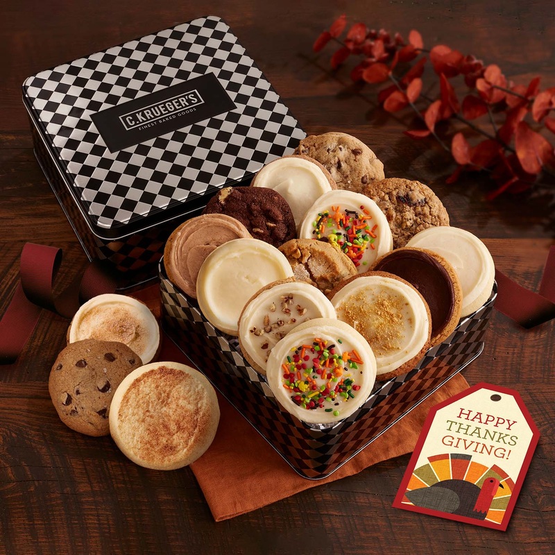 Thanksgiving Cookie Gift Tin – Assorted Cookies